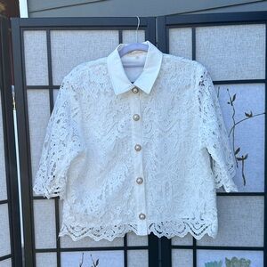Solitaire Elegant Cream Blouse